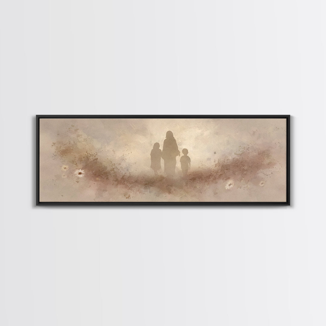 Light Of Mercy – Framed Canvas Print – Christian Wall Art – Jesus Painting – Christian Art Canvas – Panoramic Art – Christian Decor – Chris