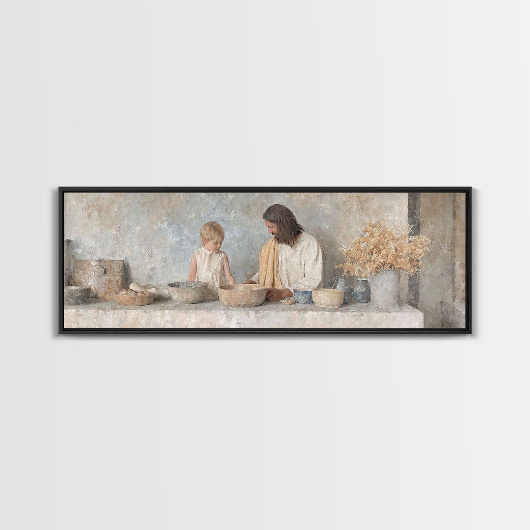Morning Of Peace – Framed Canvas Print – Christian Art Canvas – Panoramic Art – Christian Wall Art – Jesus Painting – Christian Decor – Chr