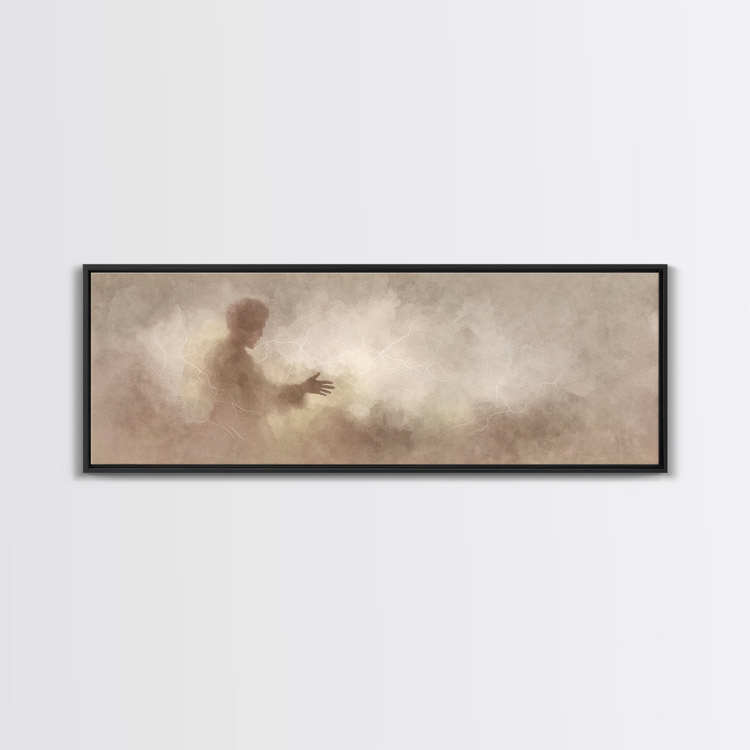 Glory In Motion | Framed Canvas Print | Panoramic Art | Christian Wall Art | Jesus Painting | Christian Christmas Art | Christian Decor