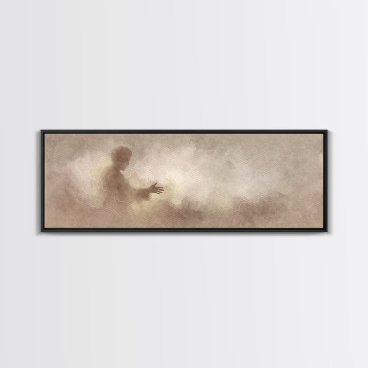 Glory In Motion | Framed Canvas Print | Panoramic Art | Christian Wall Art | Jesus Painting | Christian Christmas Art | Christian Decor