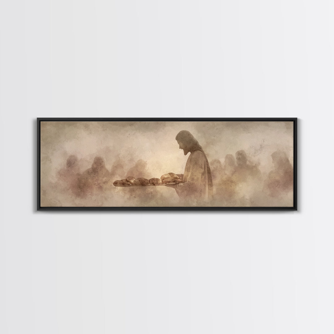 Sacred Offering | Framed Canvas Print | Christian Art Canvas | Panoramic Art | Jesus Painting | Christian Wall Art | Christian Gift