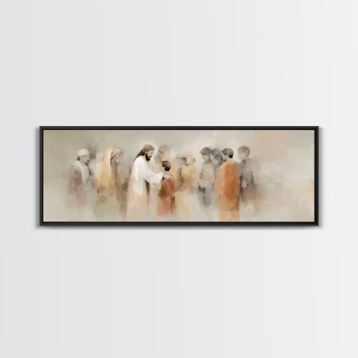 Compassionate Guide | Framed Canvas Print | Christian Wall Art | Christian Art Canvas | Panoramic Print | Jesus Painting | Christian Decor