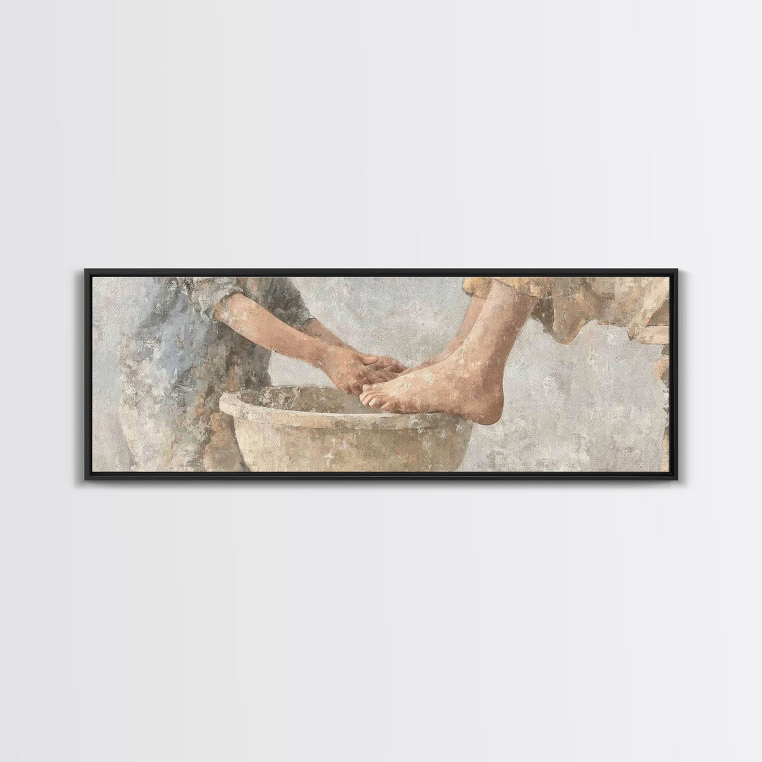 Roses Of Redemption – Framed Canvas Print – Christian Art Canvas – Christian Wall Art – Panoramic Painting – Christian Art – Christian Gift