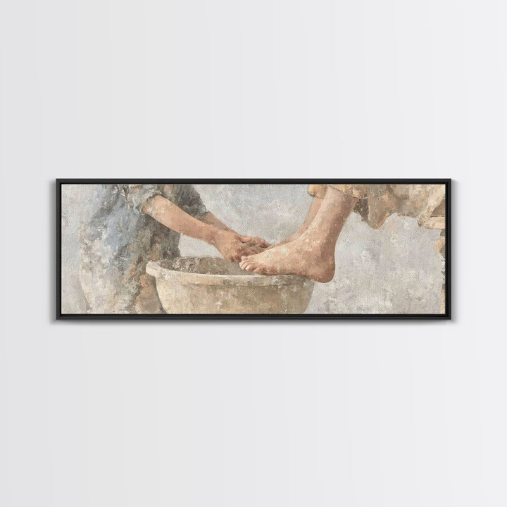 Roses Of Redemption – Framed Canvas Print – Christian Art Canvas – Christian Wall Art – Panoramic Painting – Christian Art – Christian Gift