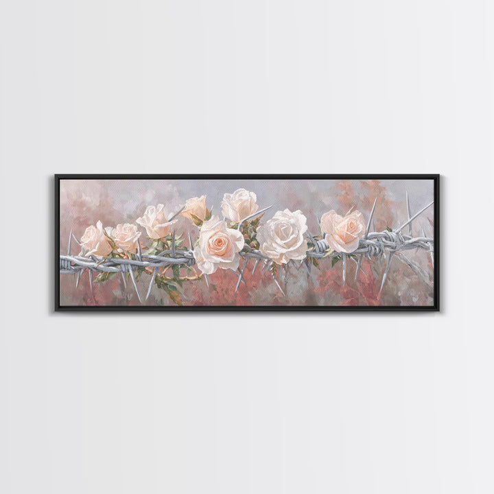Thorns Of Grace | Framed Canvas Print | Christian Art | Christian Wall Art | Panoramic Art | Christian Painting | Christian Art Canvas