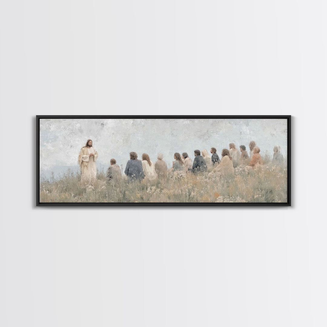 Morning Of Wisdom – Framed Canvas Print – Christian Wall Art – Panoramic Frame – Christian Art Canvas – Jesus Painting – Subtle Christian A