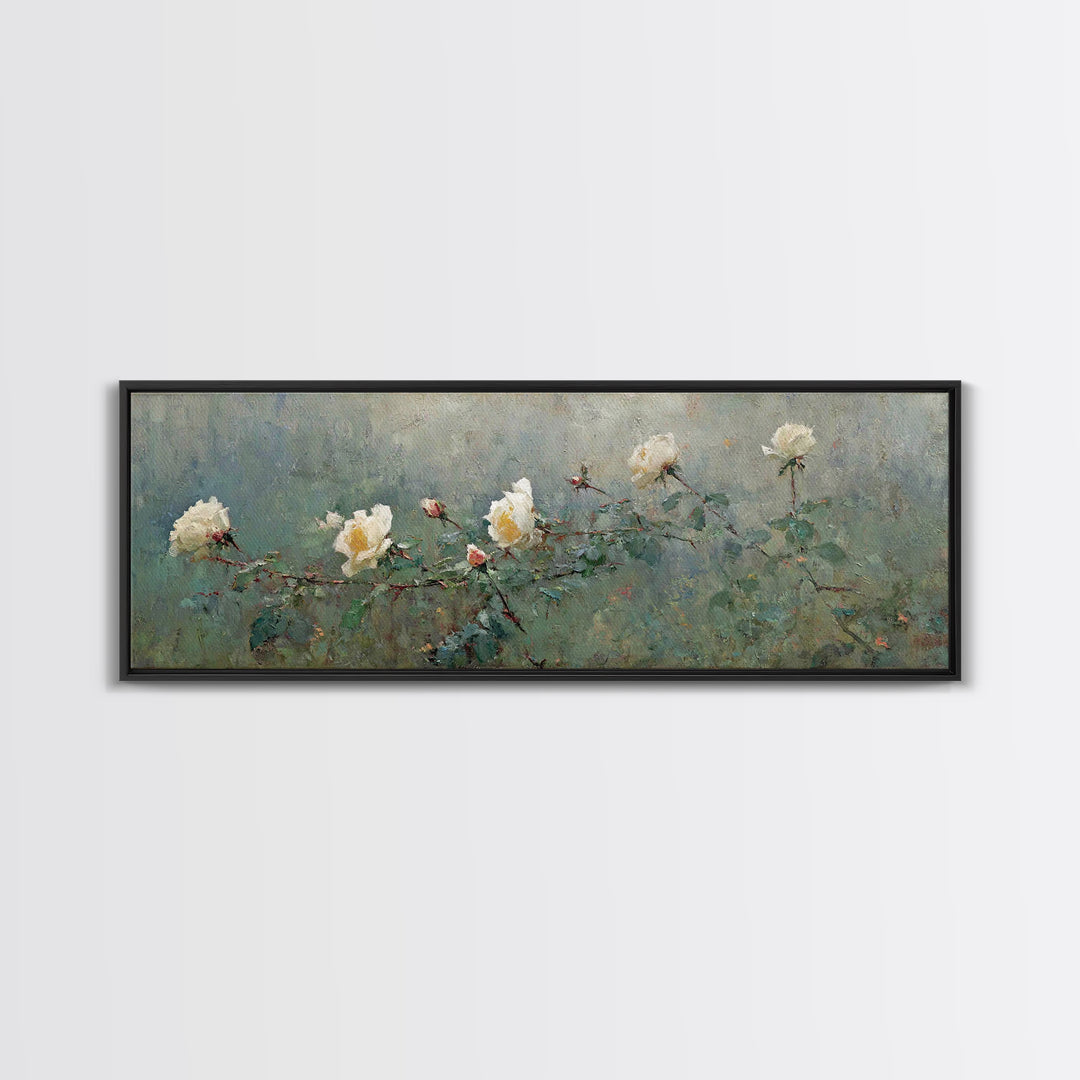Blossoms Of Grace – Framed Canvas Print – Panoramic Art – Christian Wall Art – Christian Art Canvas – Christian Painting – Christian Decor