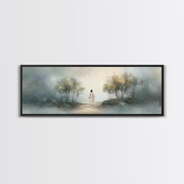 Whispers Of Heaven, Framed Canvas Print, Panoramic Art, Christian Wall Art, Jesus Art Print, Christian Art Canvas, Christmas Art
