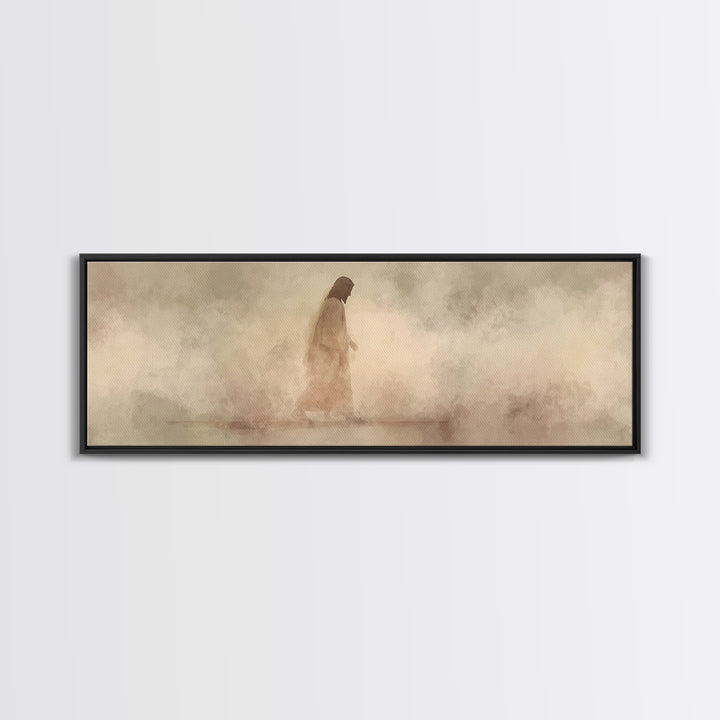 Journey Of Hope, Framed Canvas Print, Panoramic Painting, Christian Wall Art, Jesus Paintings, Christian Art Work, Christmas Wall Art