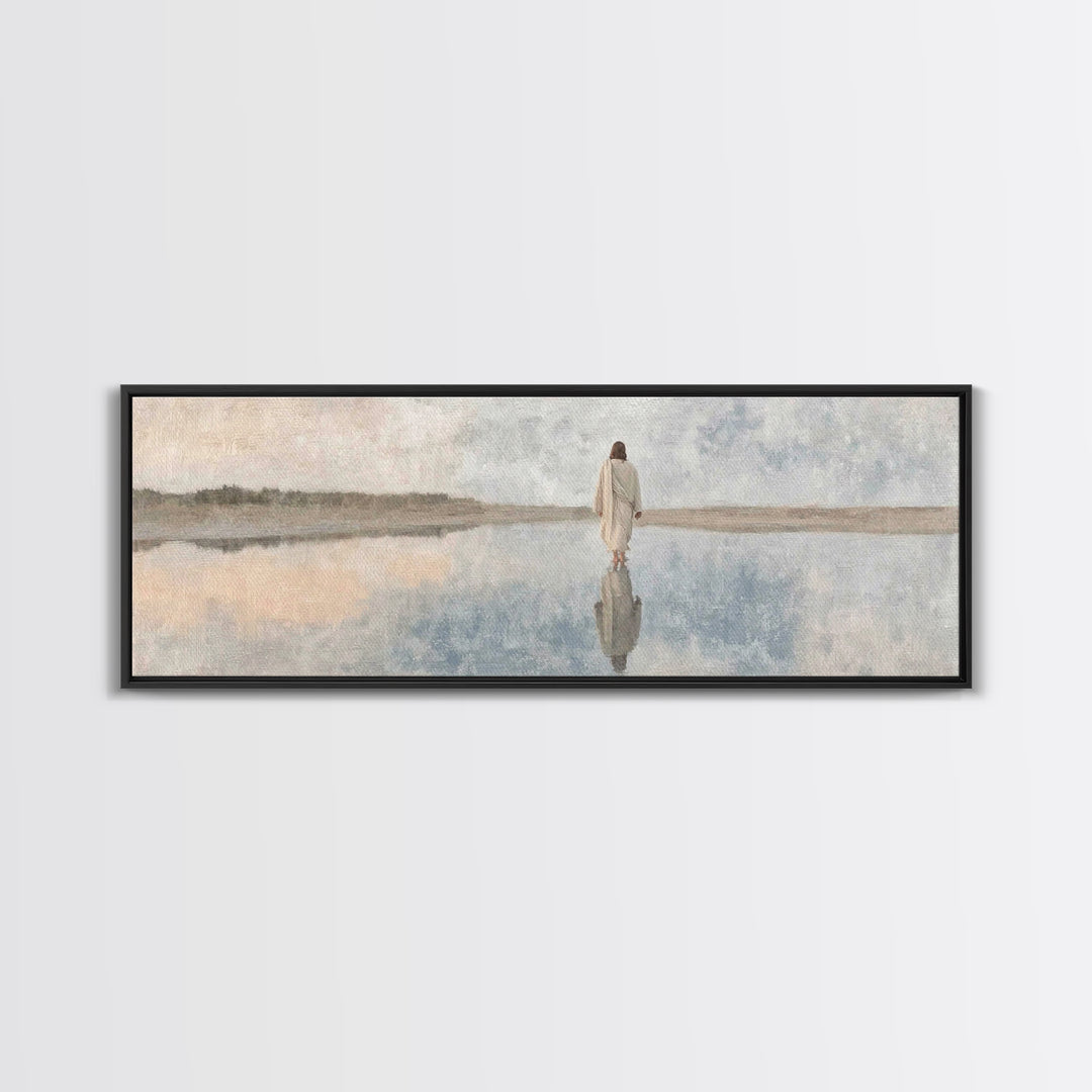 Path Of Peace – Framed Canvas Print – Panoramic Art – Christian Wall Art – Jesus Painting – Christian Art Canvas – Christian Decor