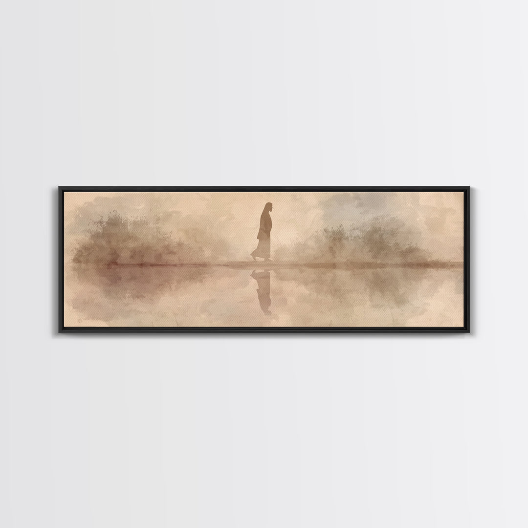 Light Of Mercy, Framed Canvas Print, Panoramic Print, Christian Wall Art, Jesus Painting, Christian Art Canvas, Christian Christmas Art