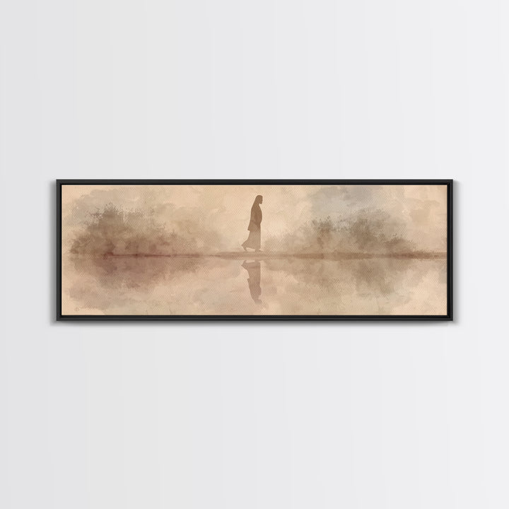 Light Of Mercy, Framed Canvas Print, Panoramic Print, Christian Wall Art, Jesus Painting, Christian Art Canvas, Christian Christmas Art