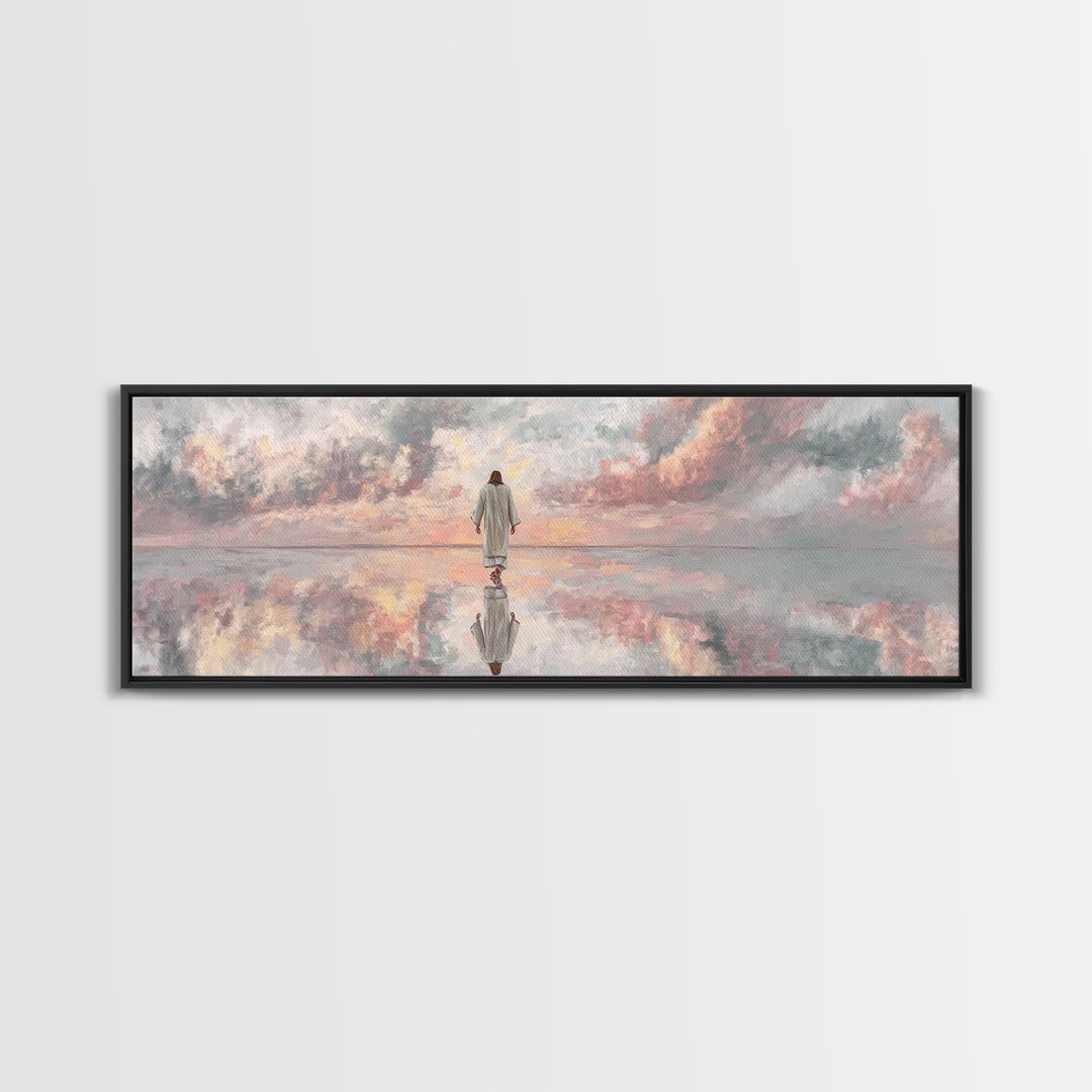 Blessed Journey | Framed Canvas Print | Panoramic Art | Christian Decoration | Jesus Canvas Art | Christian Wall Art | Christian Art