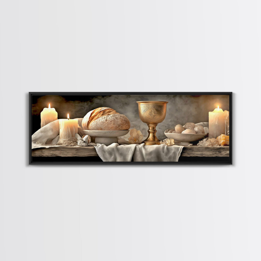 Sanctuary Of Stillness, Framed Canvas Print, Panoramic Art, Christian Wall Art, Christian Art Canvas, Modern Christian Art, Christian Decor