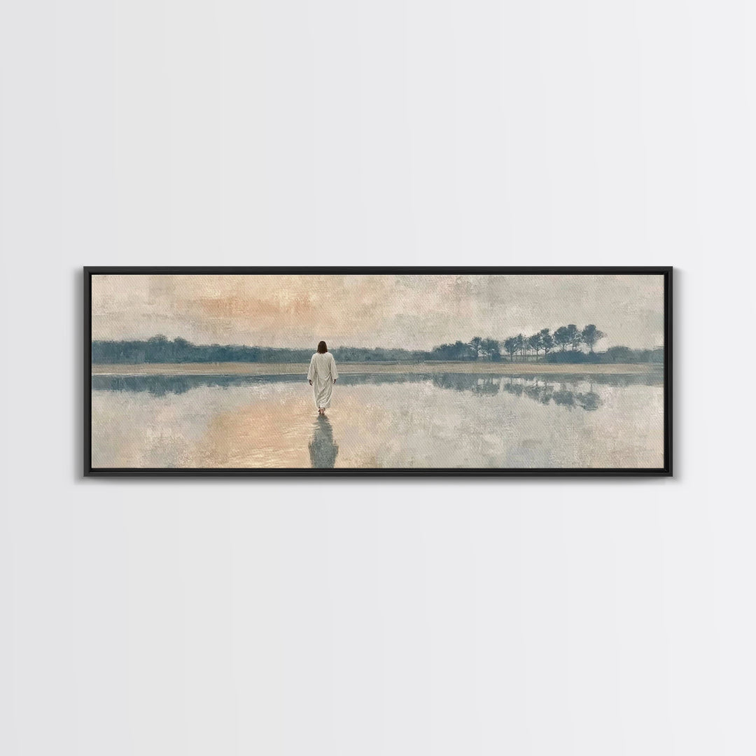 Radiant Promise – Framed Canvas Print – Panoramic Painting – Christian Art – Christian Canvas – Jesus Painting – Christian Decor