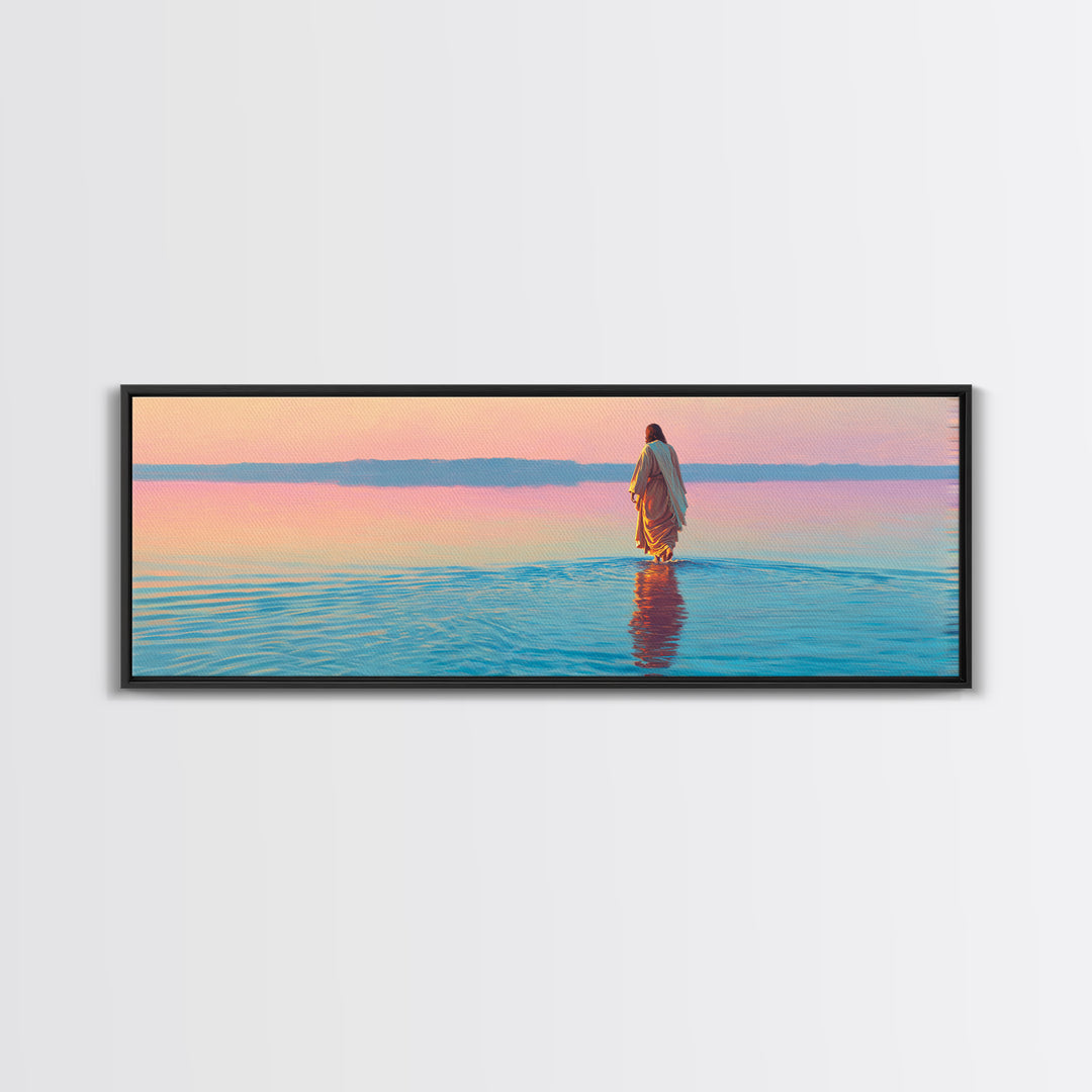 Radiant Morning – Framed Canvas Print – Extra Wide Art – Christian Art – Jesus Painting – Christian Canvas Art – Christian Wall Art