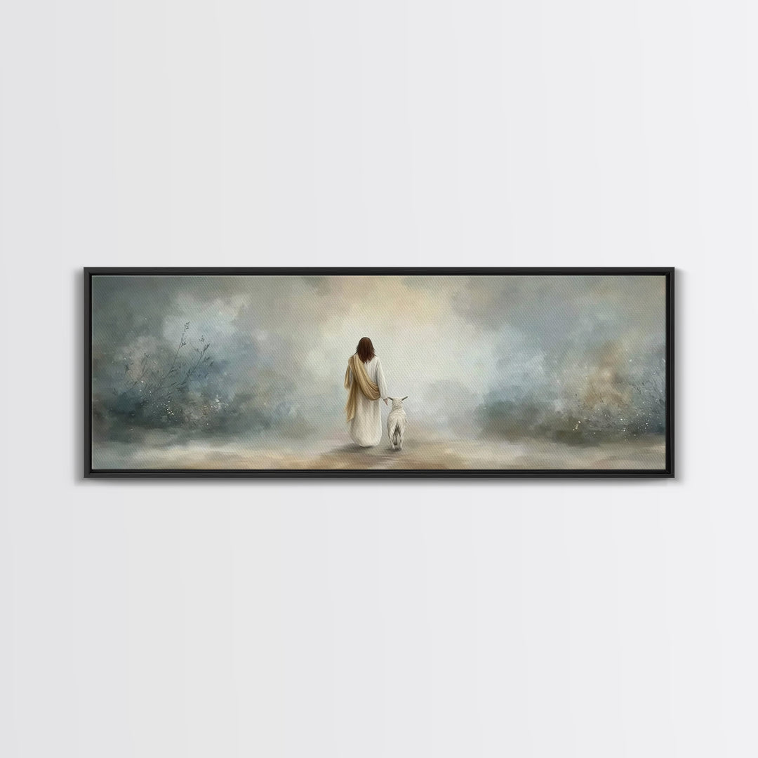 Pure Guidance, Framed Canvas Print, Panoramic Wall Art, Christian Art Print, Jesus Canvas Art, Christmas Art Framed, Christian Gift Ideas