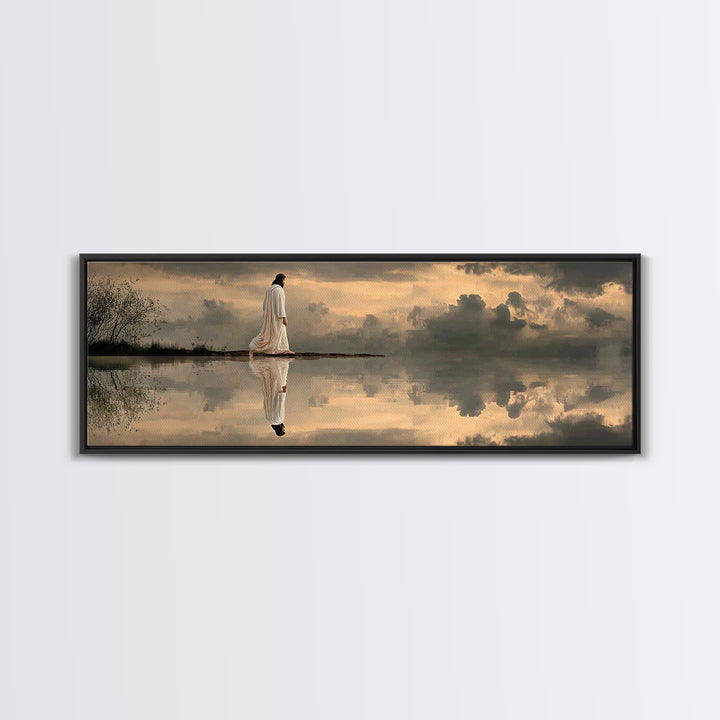 Dawn Of Mercy – Framed Canvas Print – Christian Wall Art – Christian Art Canvas – Jesus Painting – Panoramic Art