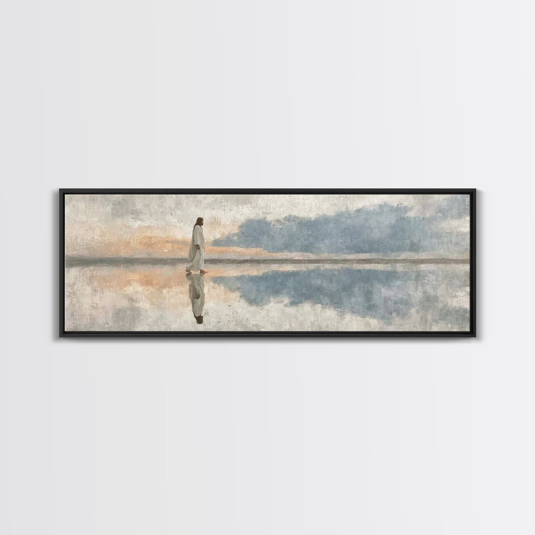 Eternal Guide | Framed Canvas Print | Christian Art Canvas | Panoramic Wall Art | Christian Wall Art | Jesus Painting