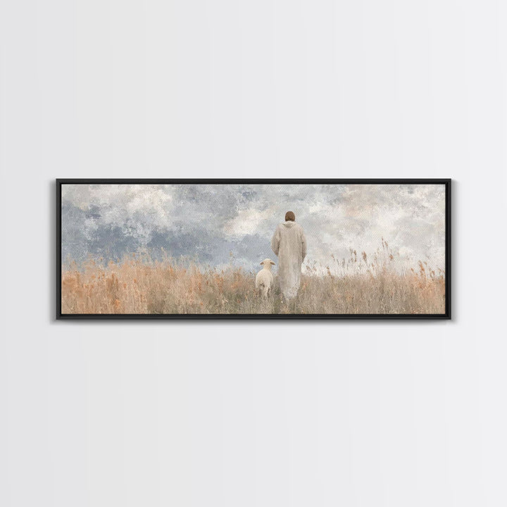 Divine Horizon | Framed Canvas Print | Panoramic Painting | Christian Art Canvas | Christian Wall Art | Jesus Painting | Christmas Art | Ch