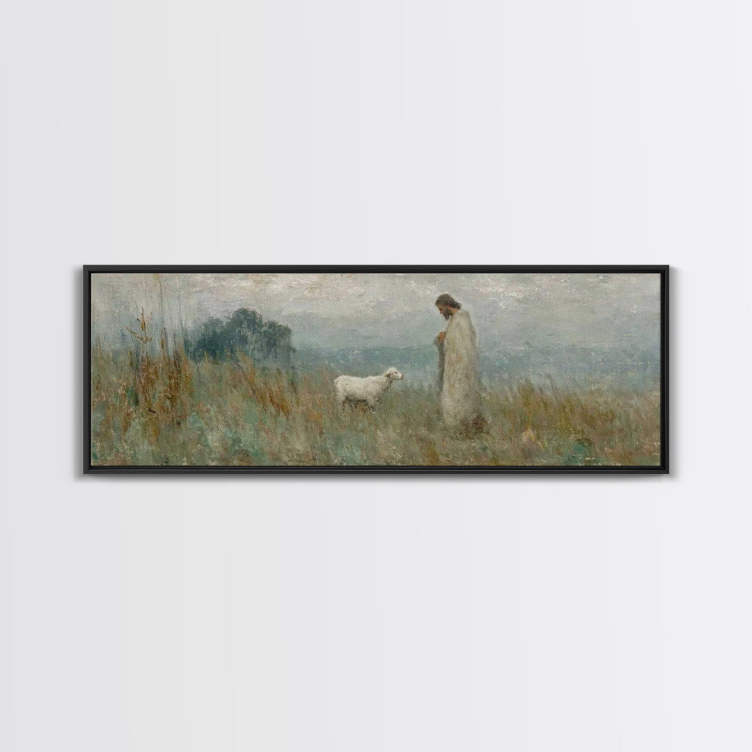 Pathway of Hope | Framed Canvas Print | Extra Wide Art | Christian Wall Art | Christian Art Canvas | Jesus Painting | Christmas Art | Chris