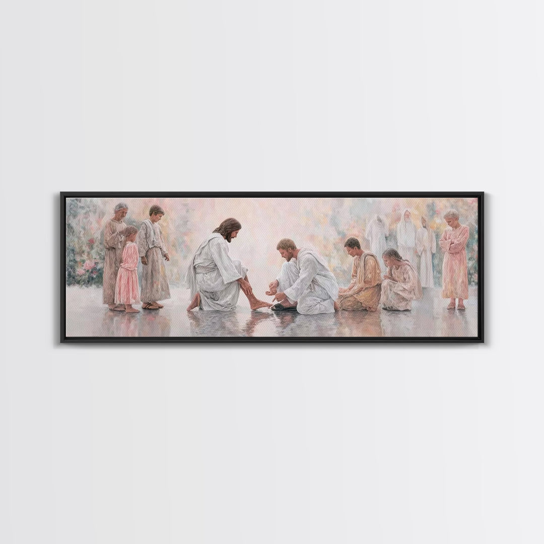 Harmony of Grace – Framed Canvas Print – Panoramic Painting – Christian Art Canvas – Christian Wall Art – Jesus Painting – Christian Christ