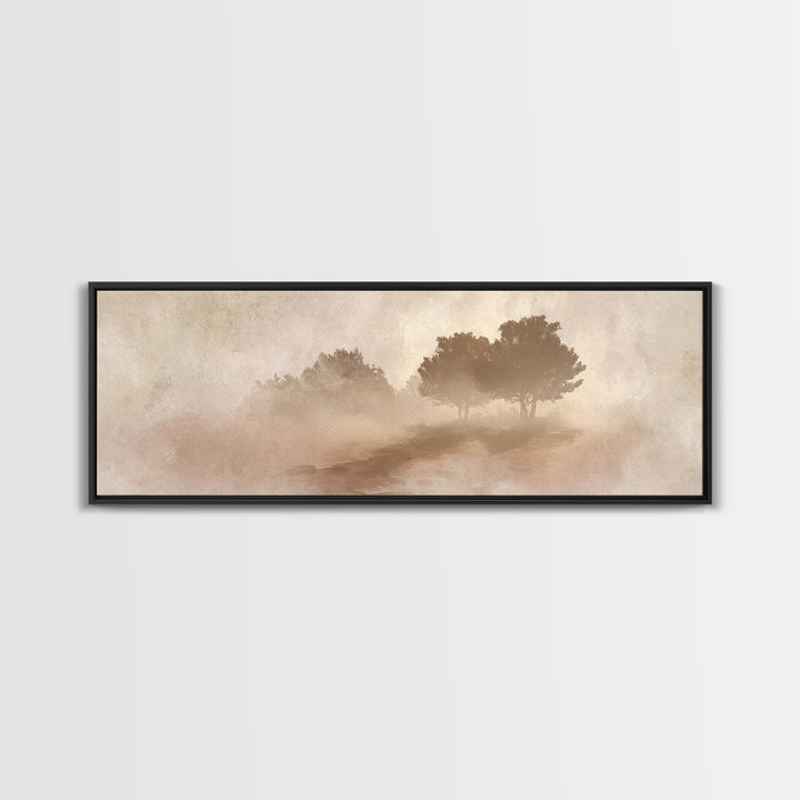 Misty Path Hope, Framed Canvas Print, Panoramic Print, Christian Art Painting, Subtle Christian Art, Modern Christian Art, Christian Gift I