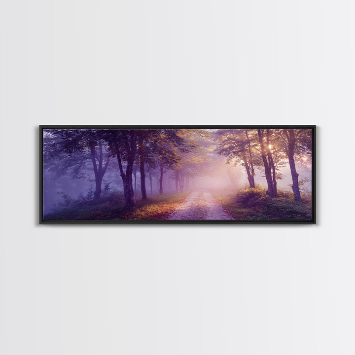 Dawnwood Journey | Framed Canvas Print | Panoramic Painting | Christian Art Print | Christian Wall Art | Moody Christian Art | Christian Ar