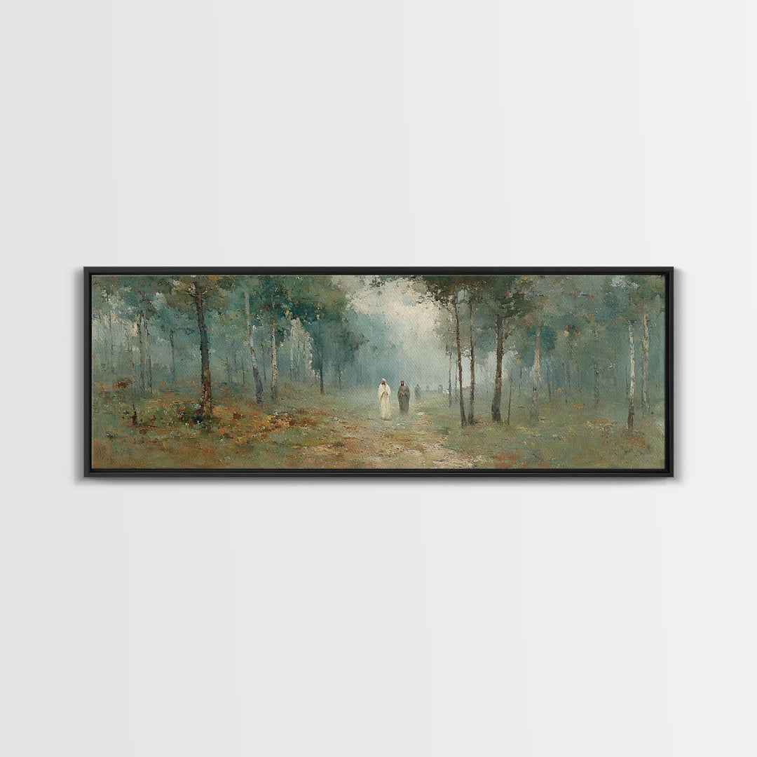 Golden Hour Peace, Framed Canvas Print, Extra Wide Art, Christian Wall Art, Moody Christian Art, Christian Art Painting, Christian Gift Ide