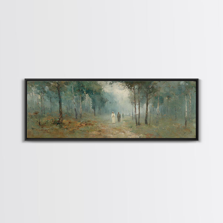Golden Hour Peace, Framed Canvas Print, Extra Wide Art, Christian Wall Art, Moody Christian Art, Christian Art Painting, Christian Gift Ide