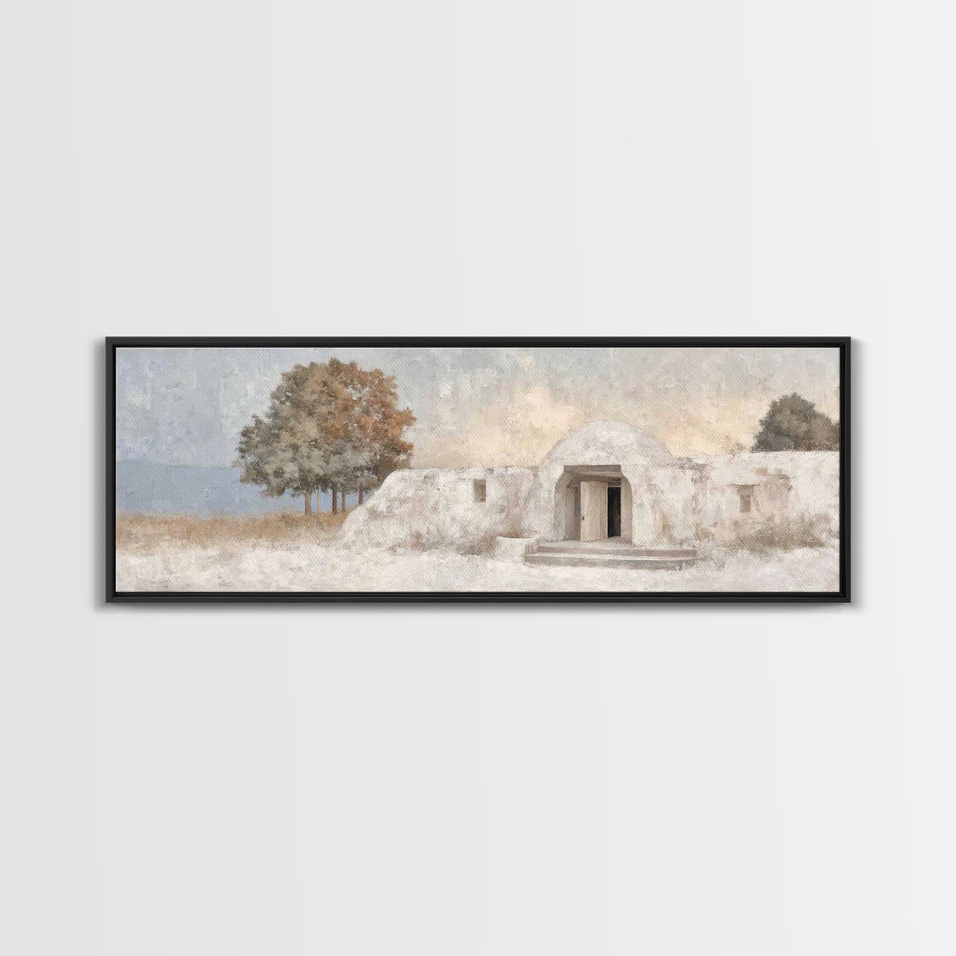 Bethlehem Dawn Light, Framed Canvas Print, Panoramic Wall Art, Christian Art Canvas, Modern Christian Art, Christian Decorations, Christmas