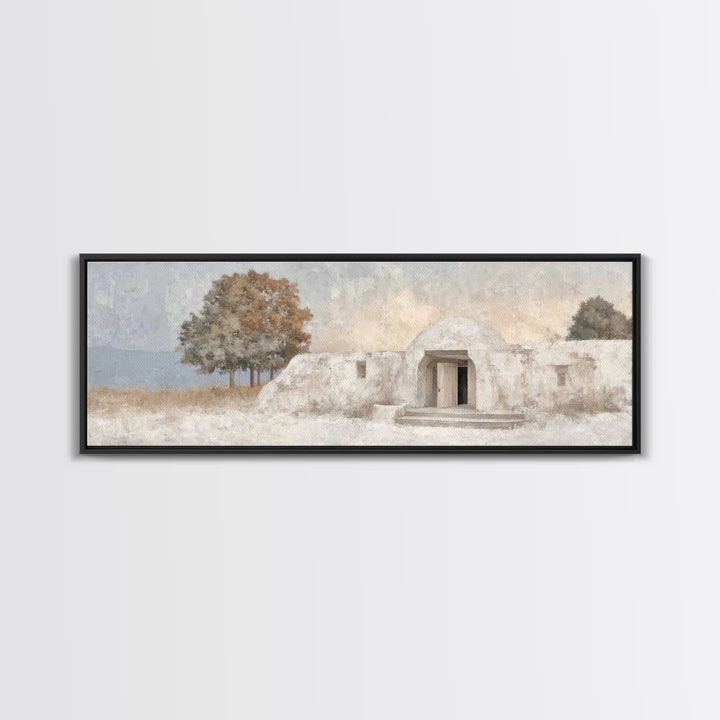 Bethlehem Dawn Light, Framed Canvas Print, Panoramic Wall Art, Christian Art Canvas, Modern Christian Art, Christian Decorations, Christmas