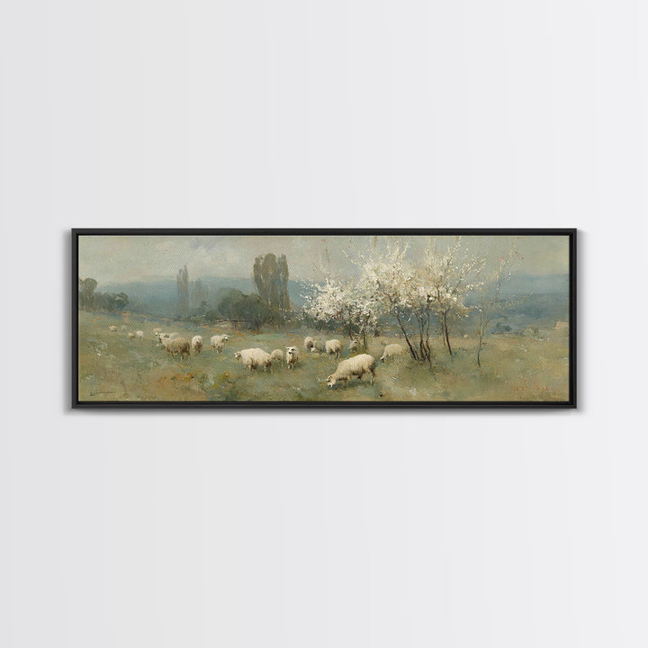 Heavenly Orchard | Framed Canvas Print | Christian Art Canvas | Christian Wall Art | Panoramic Wall Art | Jesus Painting | Christmas Art