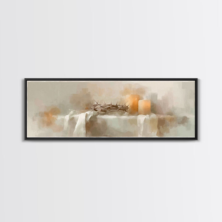 Holy Promise | Framed Canvas Print | Christian Art | Christian Wall Art | Panoramic Frame | Christian Art Canvas | Christmas Art