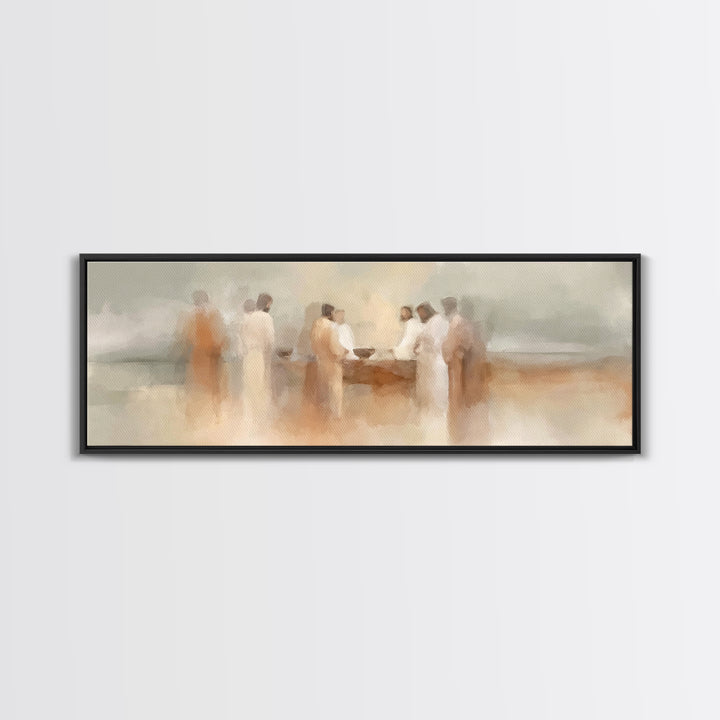 Holy Vision Dawn – Framed Canvas Print – Christian Wall Art – Christian Art Canvas – Jesus Painting – Panoramic Art – Christian Christmas A