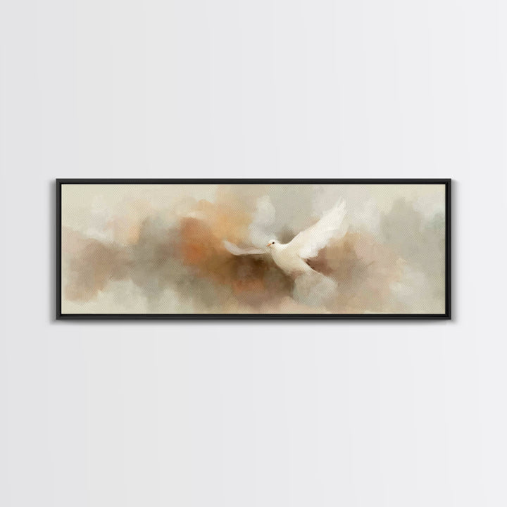Spirit Of Peace, Framed Canvas Print, Christian Wall Art, Christian Art Canvas, Panoramic Print, Christian Christmas Art, Christian Decor