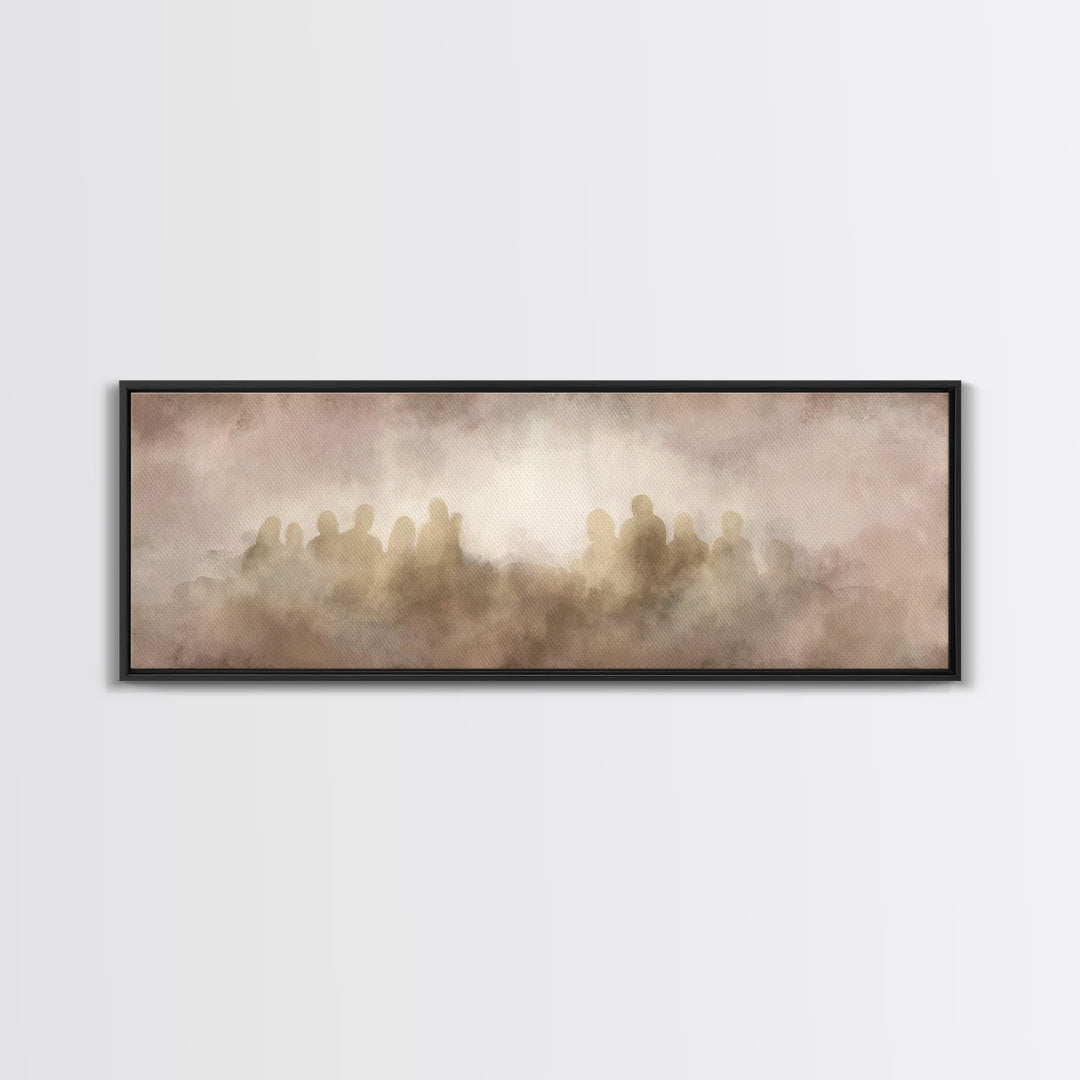 Shadows Of Witness – Framed Canvas Print – Christian Art Canvas – Christian Wall Art – Panoramic Painting – Christian Christmas Art – Chris