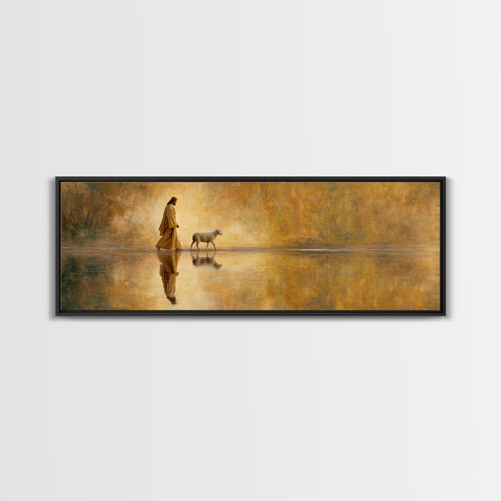 Paths Of Faith, Framed Canvas Print, Christian Wall Art, Christian Art Canvas, Panoramic Painting, Jesus Art Print, Christian Decor