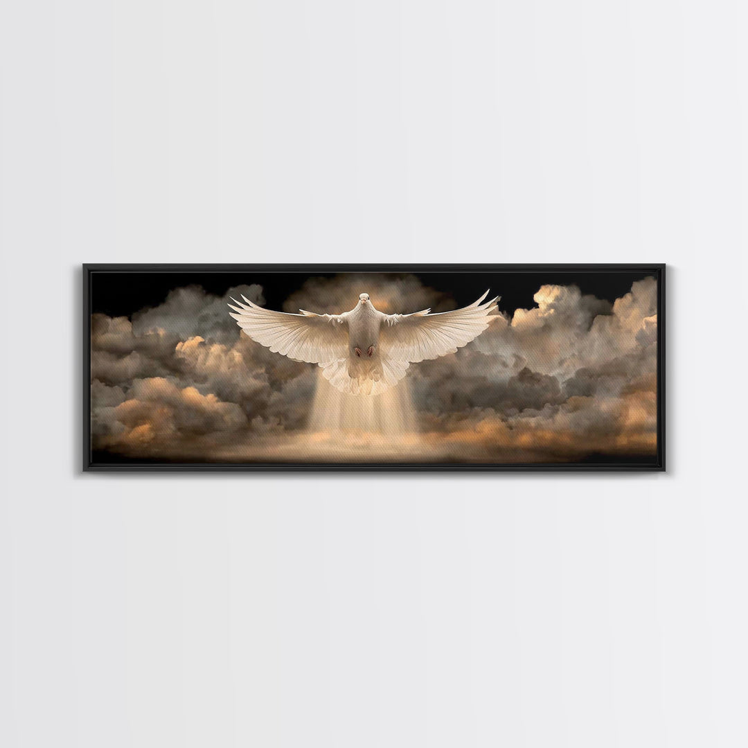 Ascension Glory – Framed Canvas Print – Christian Art – Christian Art Canvas – Panoramic Print – Jesus Painting – Christian Wall Art