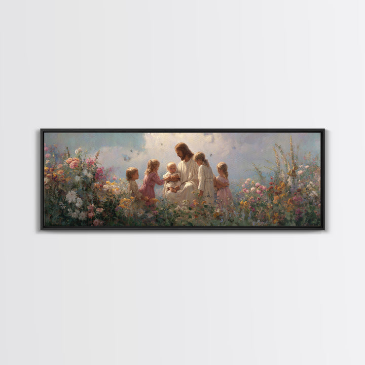 Children Of Light | Framed Canvas Print | Christian Wall Art | Jesus Painting | Christian Art Canvas | Panoramic Painting | Christian Chris