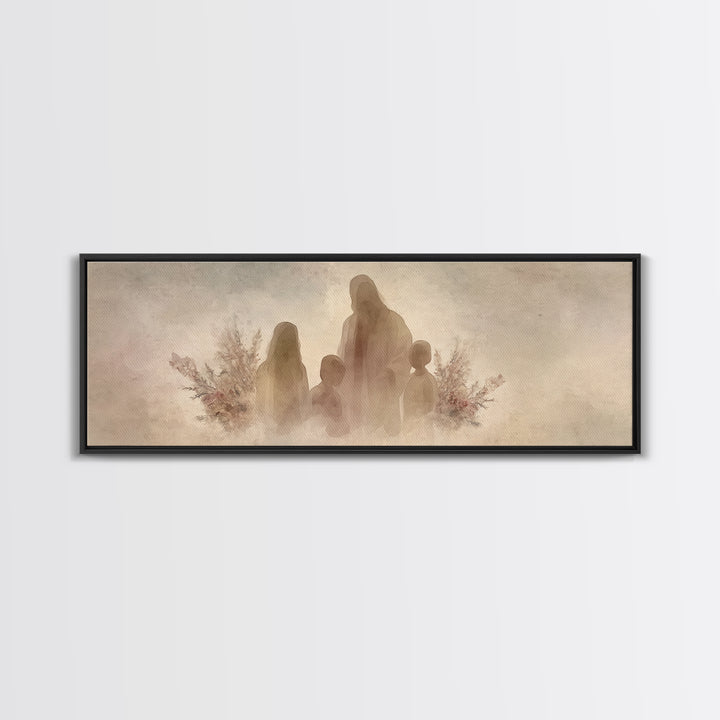 Silent Shepherd | Framed Canvas Print | Christian Art Canvas | Jesus Painting | Christian Wall Art | Panoramic Art | Christian Gift