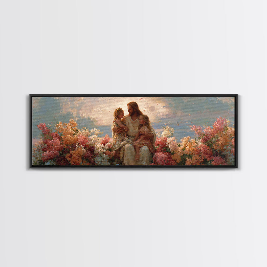 Endless Peace – Framed Canvas Print – Jesus Painting – Christian Art Canvas – Christian Wall Art – Panoramic Art – Christian Christmas