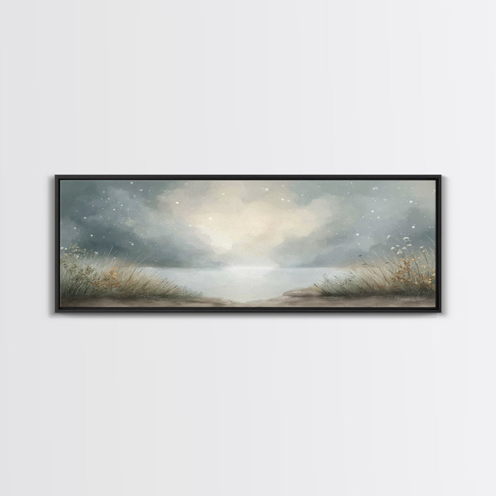 Pathway Of Peace | Framed Canvas Print | Christian Wall Art | Christian Art Canvas | Jesus Painting | Panoramic Art | Christian Christmas A