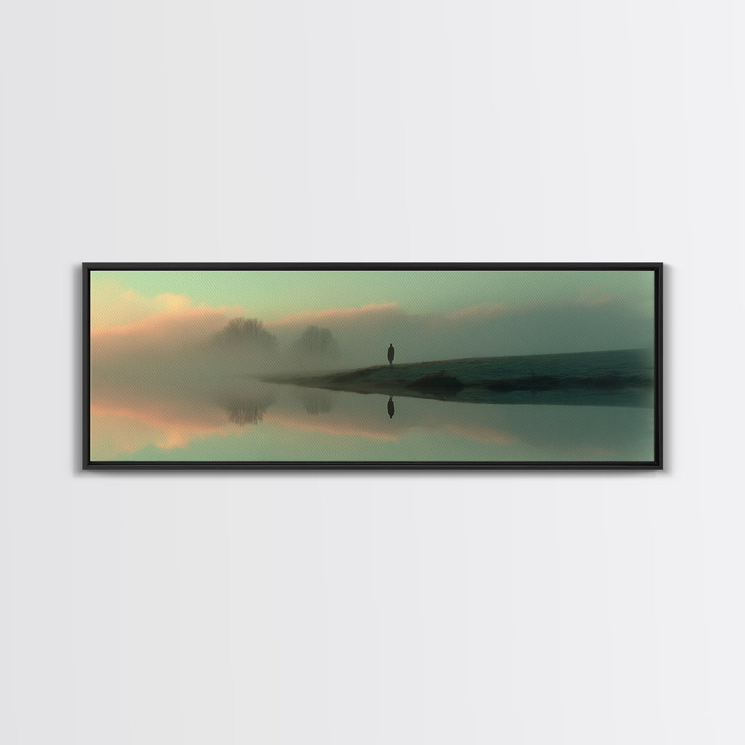 Heavenly Dawn, Framed Canvas Print, Christian Art Canvas, Jesus Painting, Panoramic Wall Art, Christian Wall Art, Christmas Art