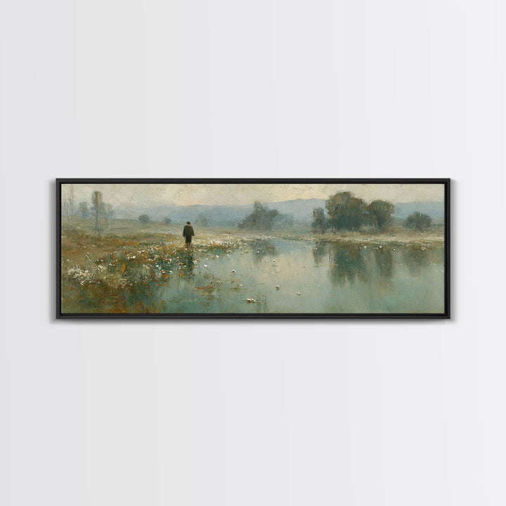 Morning Mercy – Framed Canvas Print – Panoramic Print – Christian Wall Art – Jesus Canvas Art – Christian Art Canvas – Christmas Art