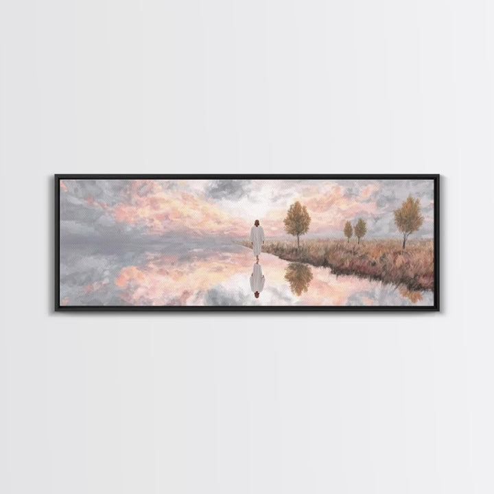 Radiant Promise – Framed Canvas Print – Panoramic Wall Art – Christian Art Canvas – Jesus Painting – Christian Wall Art – Christmas Art