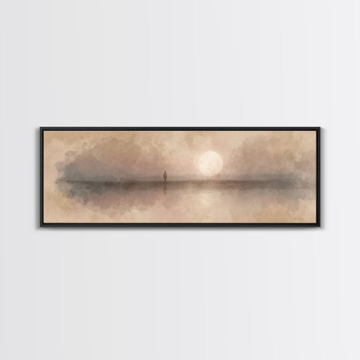 Journey At Dawn | Framed Canvas Print | Christian Wall Art | Panoramic Art | Christian Art Canvas | Christian Christmas Art