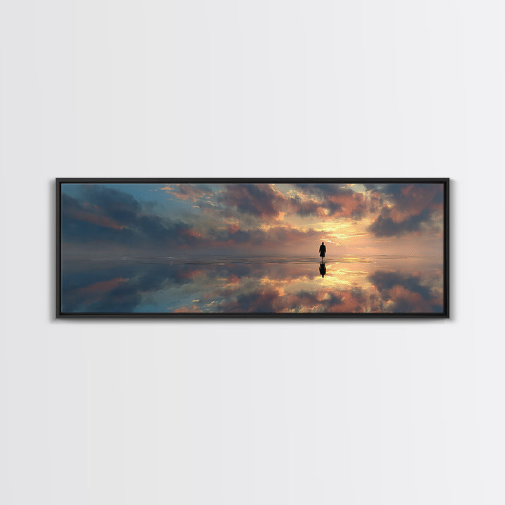 Heaven’s Horizon – Framed Canvas Print – Christian Wall Art – Panoramic Wall Art – Christian Art Canvas – Jesus Painting