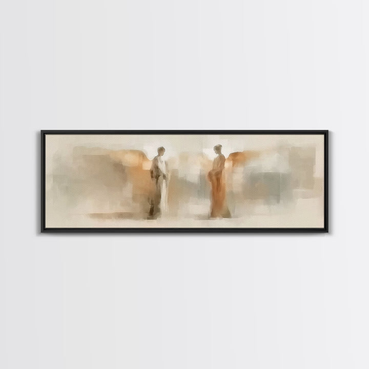 Seraphic Vision Soft | Framed Canvas Print | Christian Art | Christian Canvas Art | Panoramic Painting | Christmas Art | Christian Christma