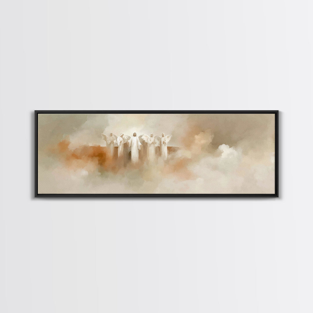 Ascension Glory Host | Framed Canvas Print | Panoramic Wall Art | Christian Art | Christian Painting | Christian Art Canvas | Christmas Art